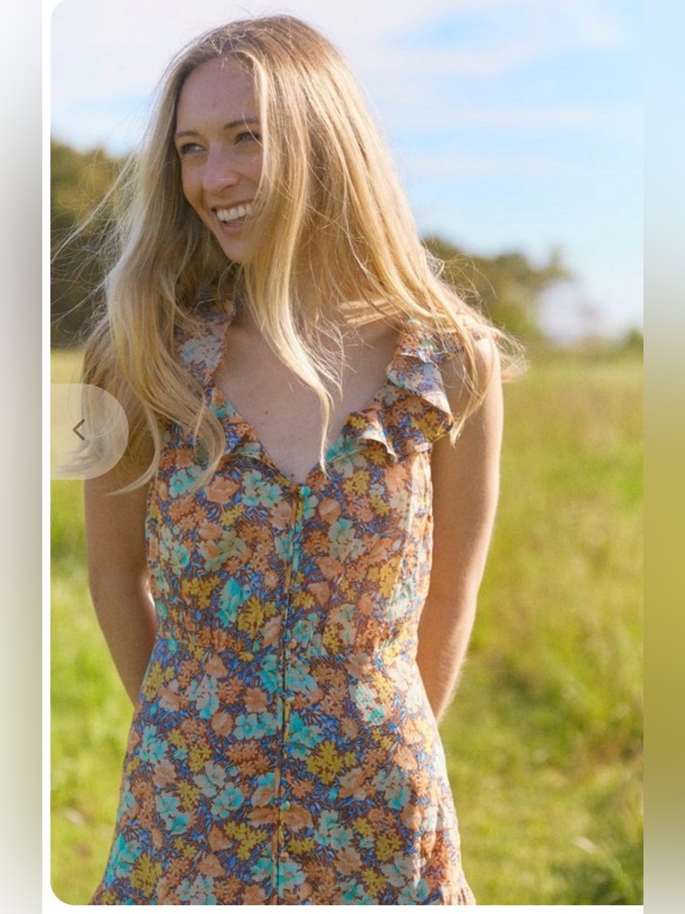 Veronica Beard Malgosia Floral Ruffle Midi Dress Size 8